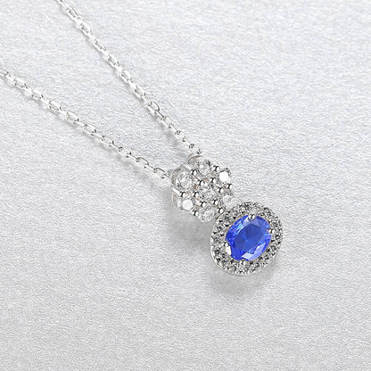 Colier din Argint Selma Sapphire