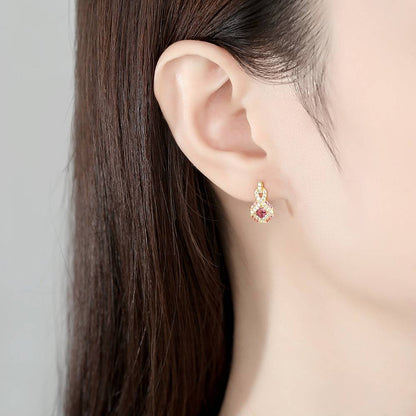 Cercei din Argint Red Florence