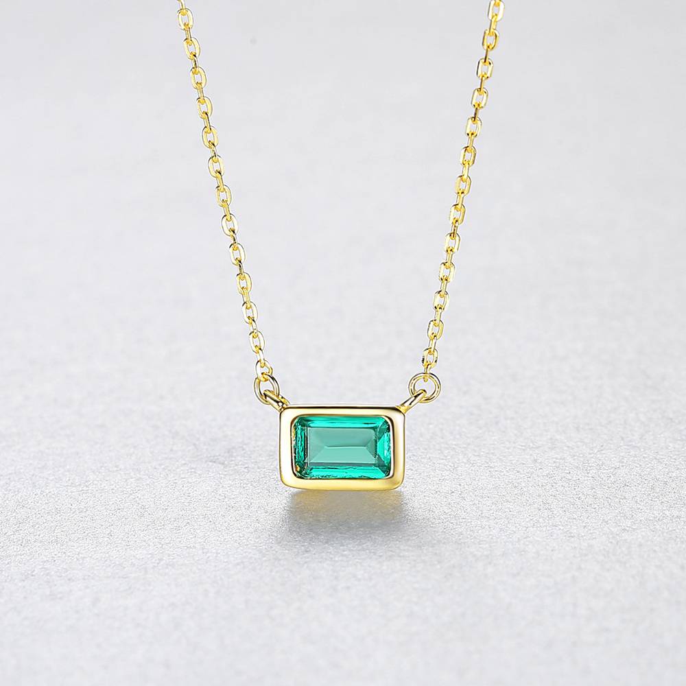 Colier din Argint Haziran Emerald