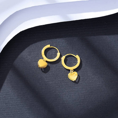 Cercei din Argint Sheva Gold Heart