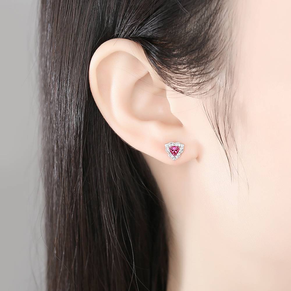 Cercei din Argint Esmira Ruby