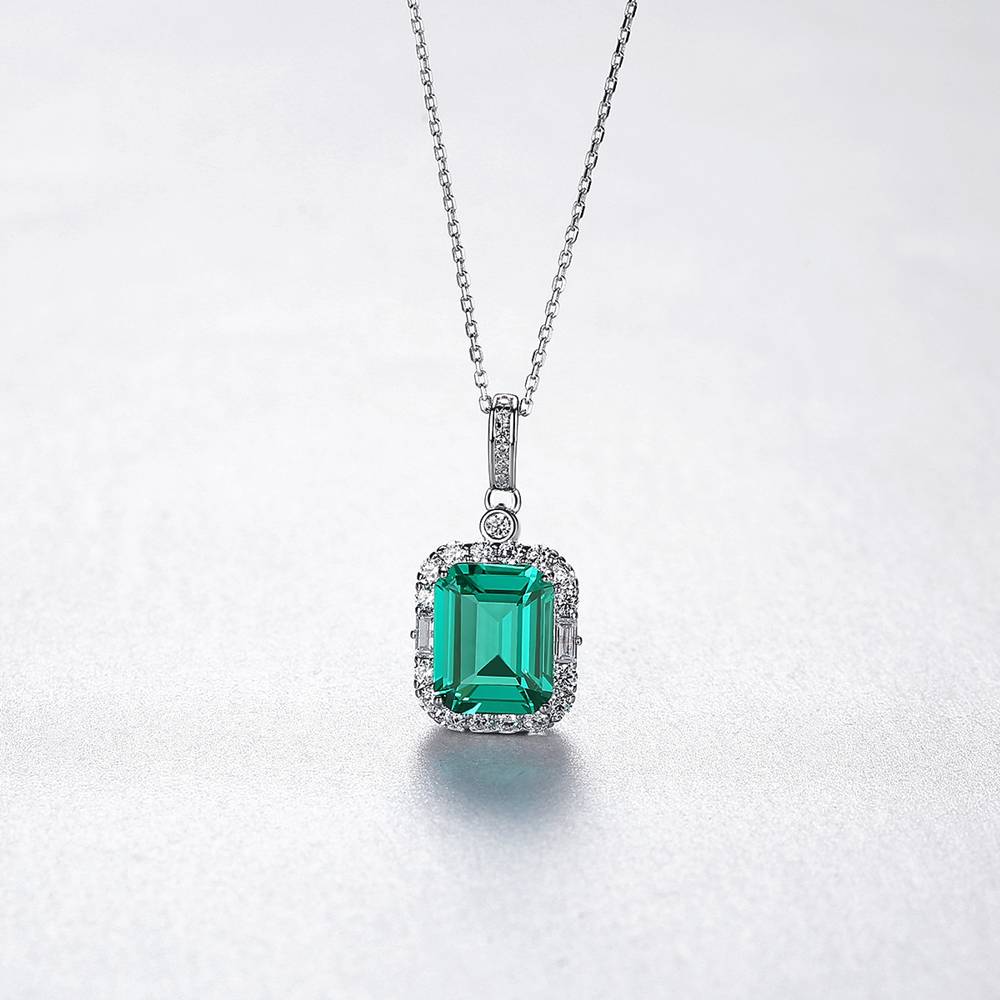 Colier din Argint Melek Emerald