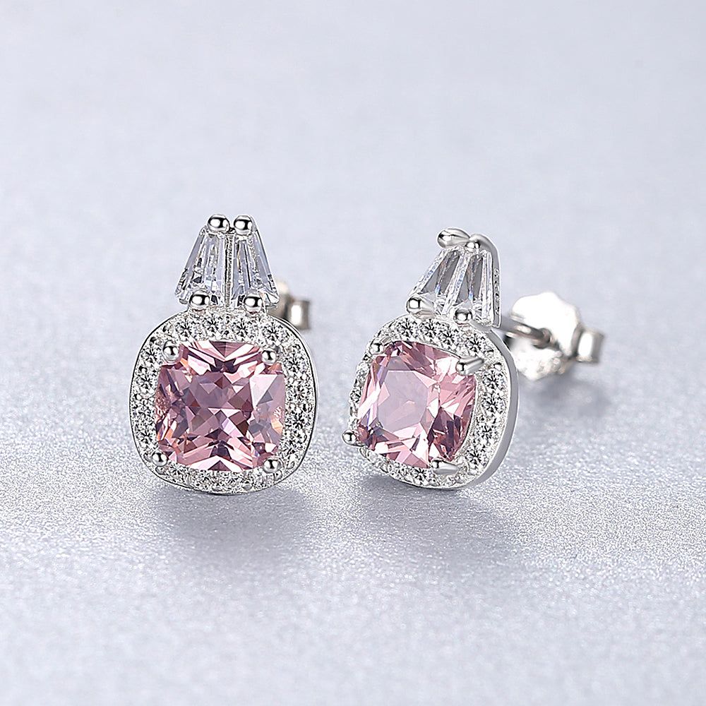 Cercei din Argint Briselle Morganite
