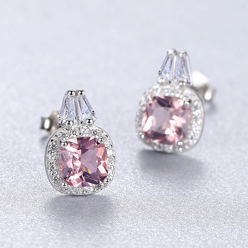 Cercei din Argint Briselle Morganite