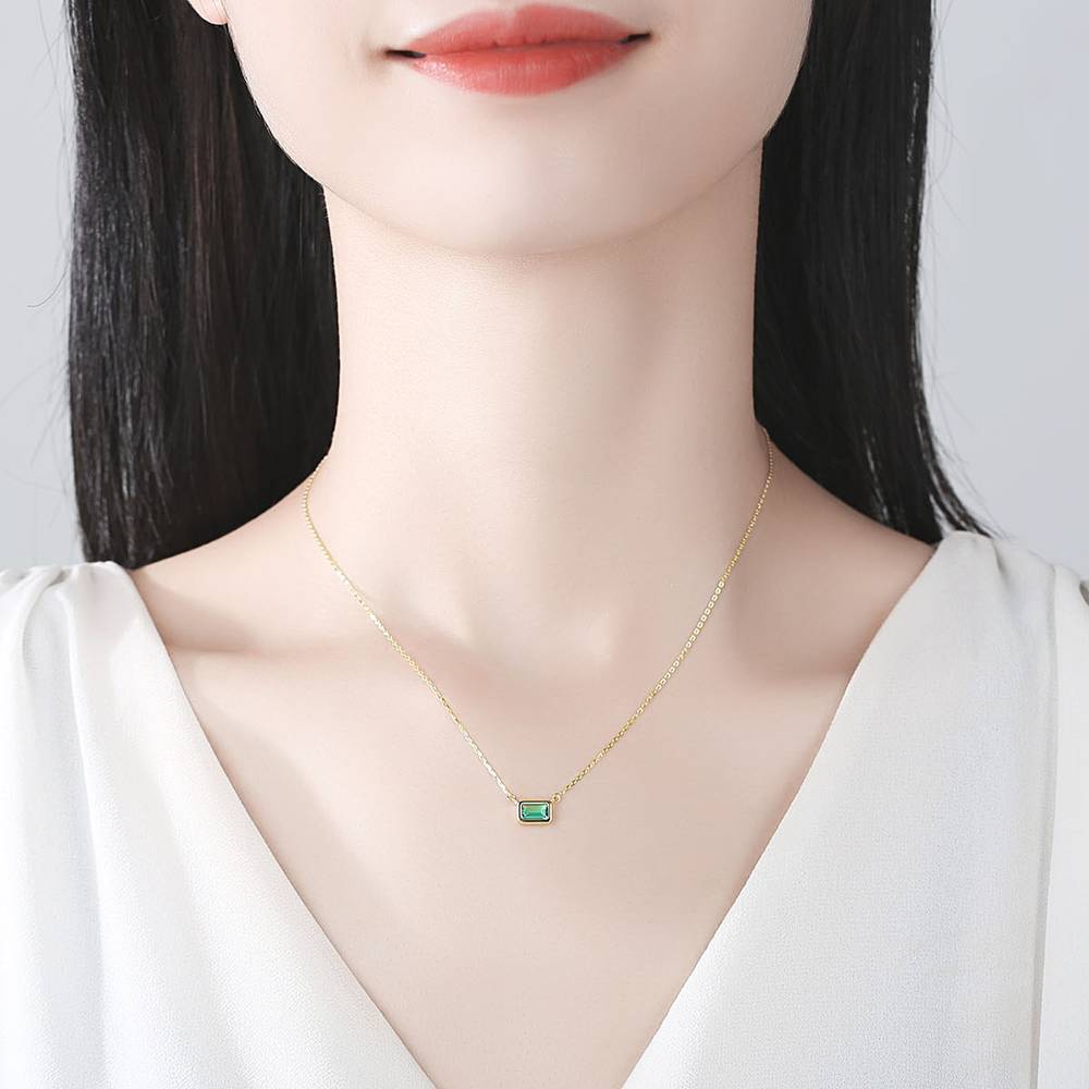 Colier din Argint Haziran Emerald