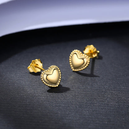 Cercei din Argint Golden Love