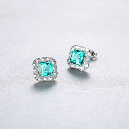 Cercei din Argint Spark Emerald