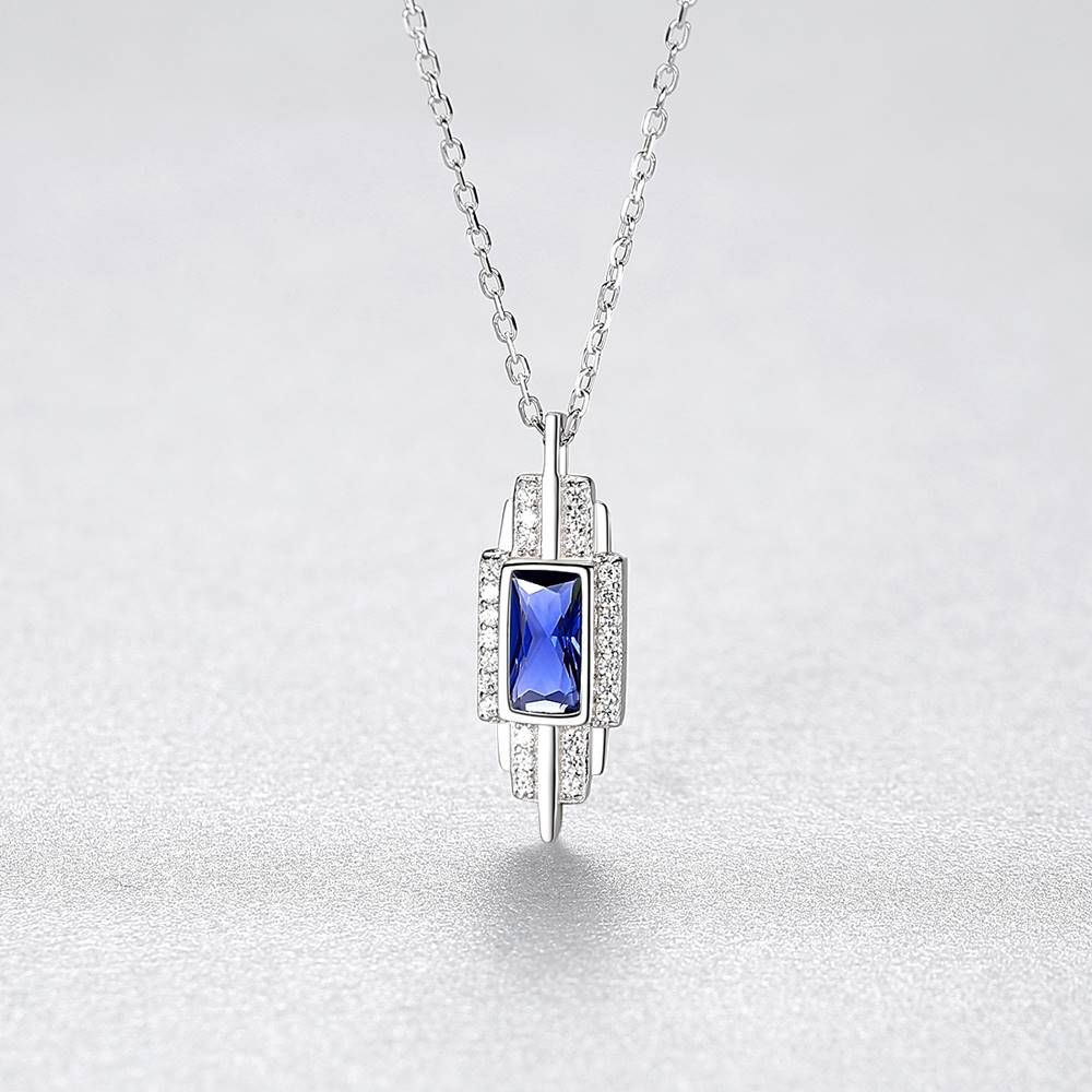 Set din Argint Ice Blue Sapphire