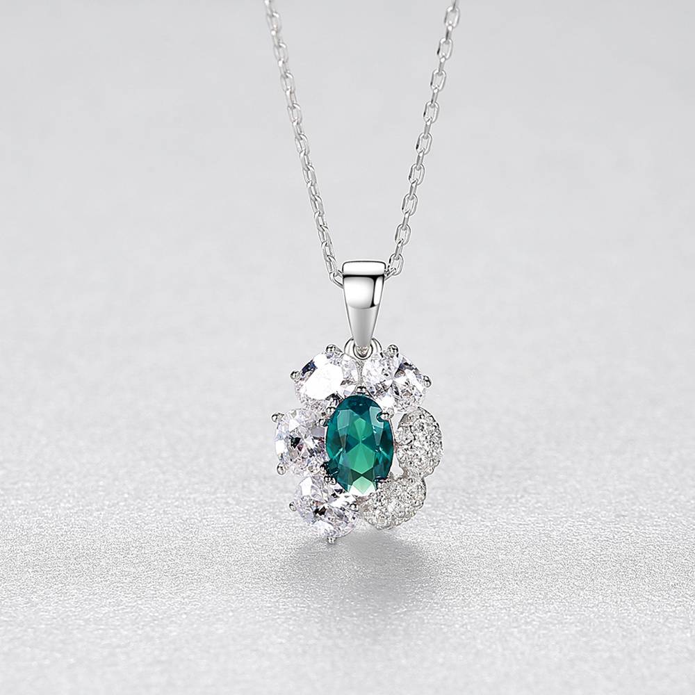 Colier din Argint Aylin Emerald