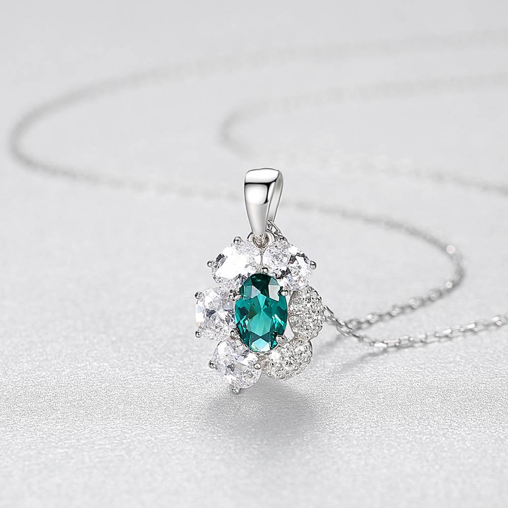 Colier din Argint Aylin Emerald