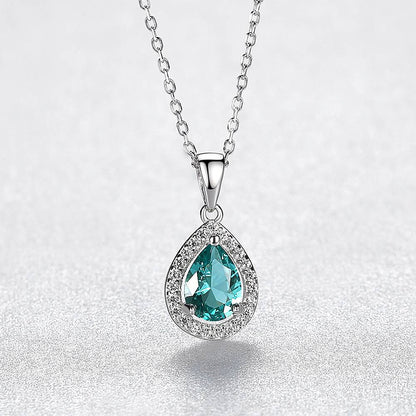 Set din Argint Topaz Teardrop