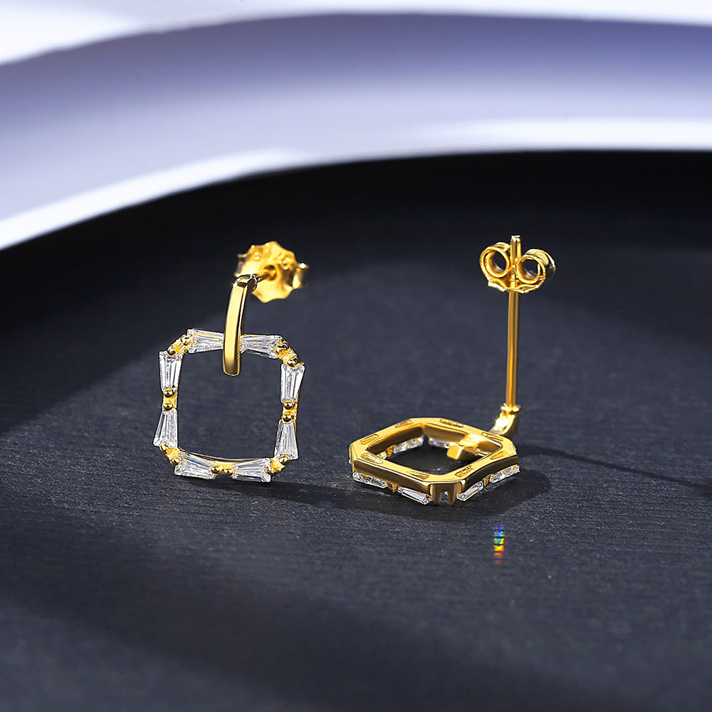 Cercei din Argint Marquise Gold Diamonds