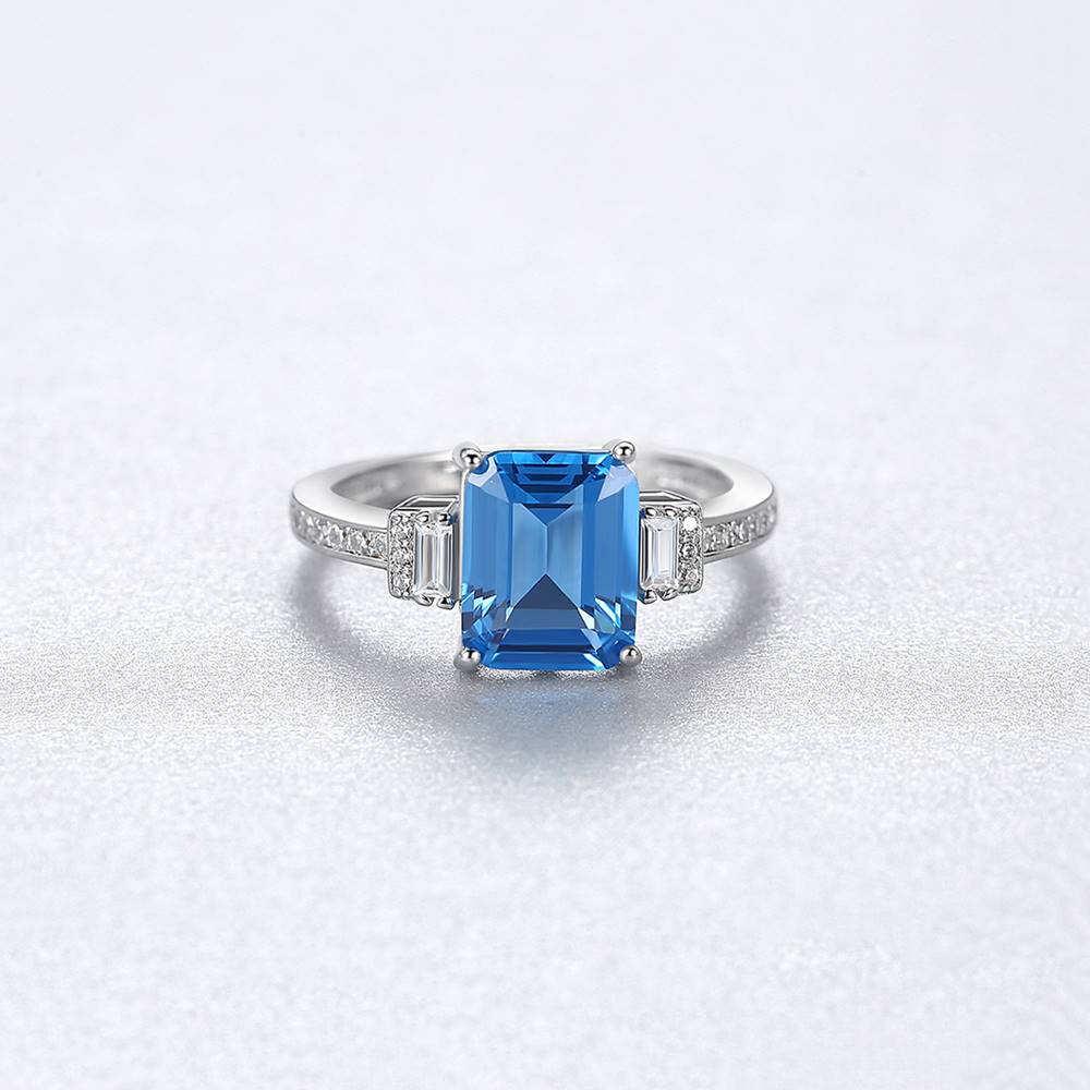 Inel din Argint Mia Blue Topaz