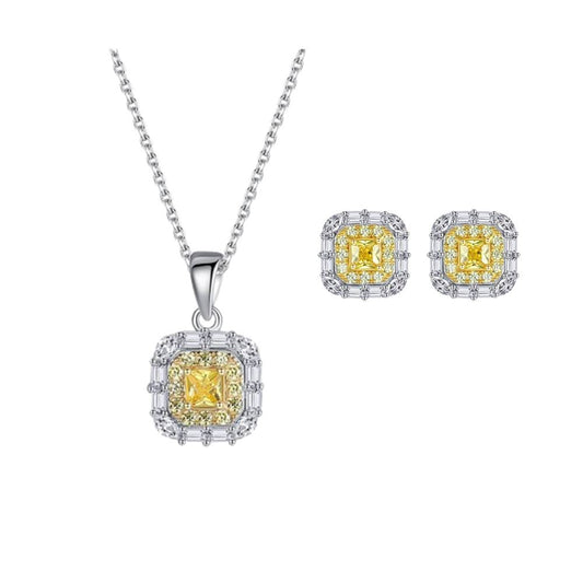 Set din Argint Joyful Citrine