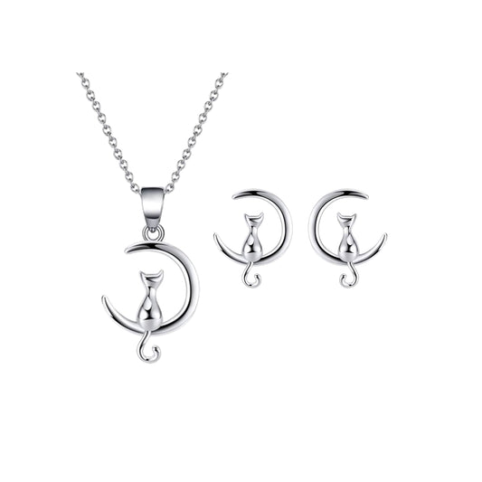 Set din Argint Moon Cat Silver