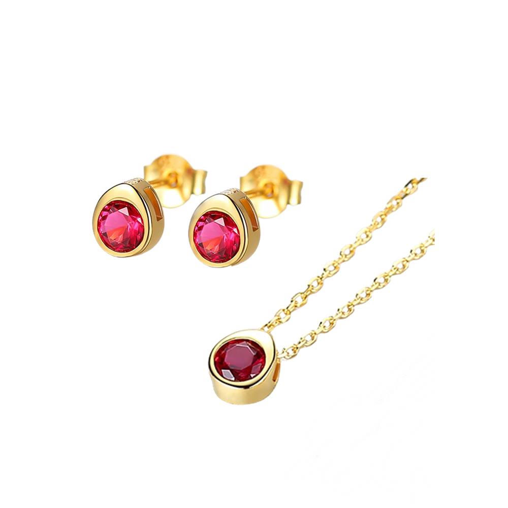 Set din Argint Ruby Diamond