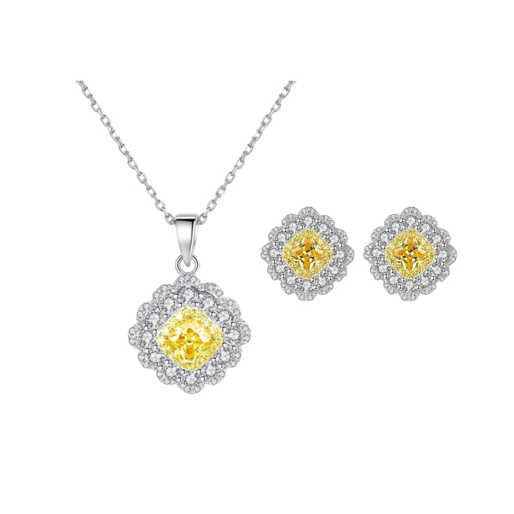 Set din Argint Delicate Citrine