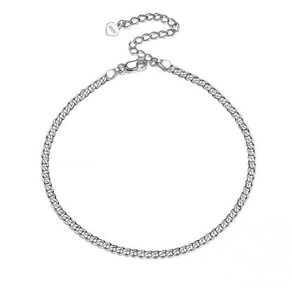 Bratara de picior din Argint Cuban Anklet
