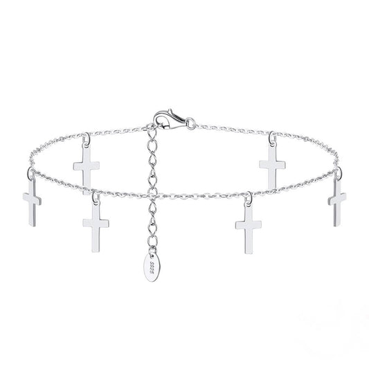 Bratara de picior din Argint Cross Anklet