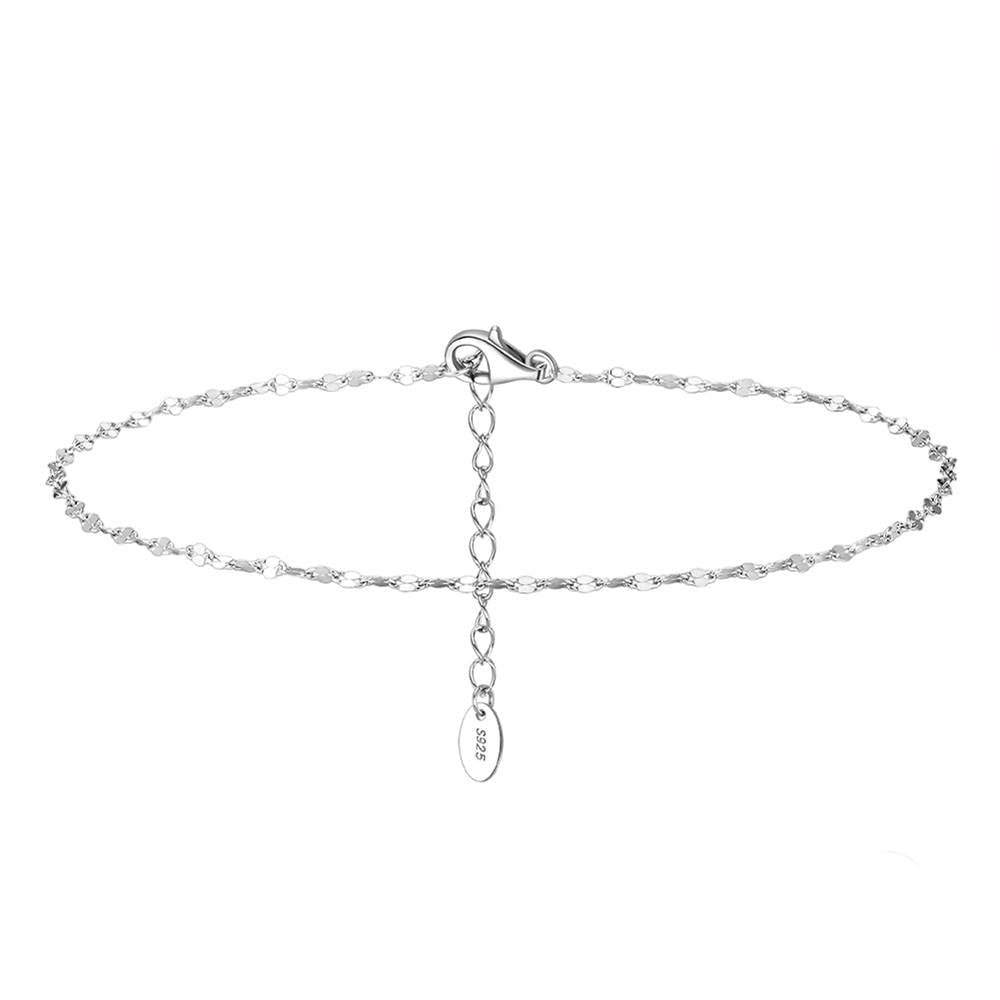 Bratara de picior din Argint Crystal Anklet