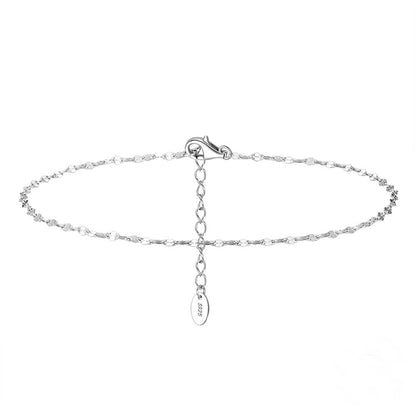 Bratara de picior din Argint Crystal Anklet