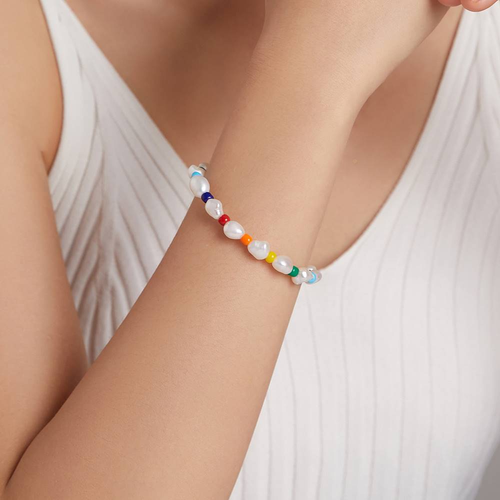 Bratara din Argint Colourful Pearls