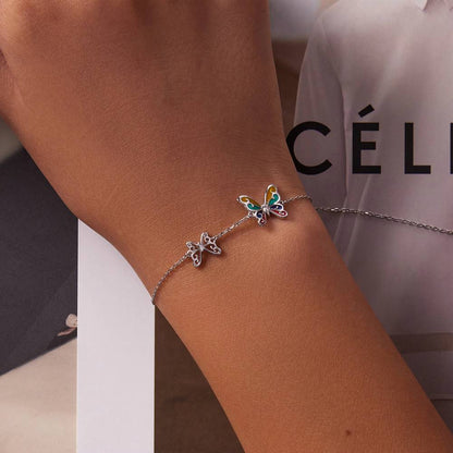 Set din Argint Colourful Butterfly