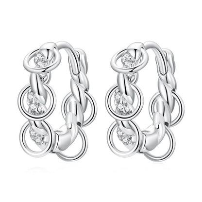 Cercei din Argint Shiniest Buckle