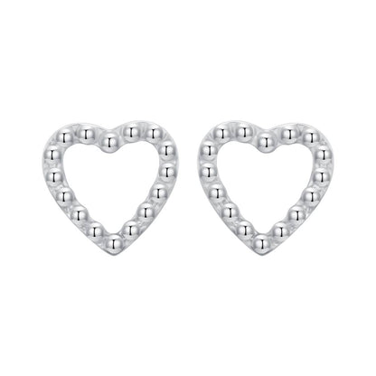 Cercei din Argint Heart Beads