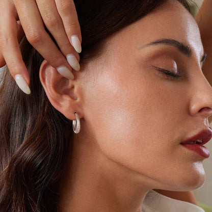 Cercei din Argint Round Elegance