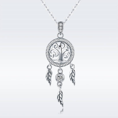 Colier din Argint Life Tree Dreamcatcher