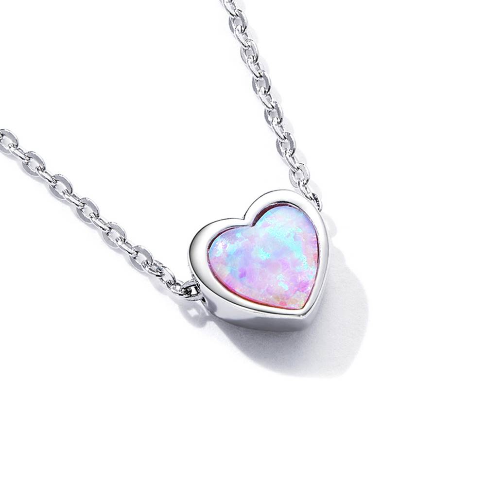 Set din Argint Opal Heart