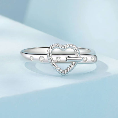 Inel din Argint Heart Belt