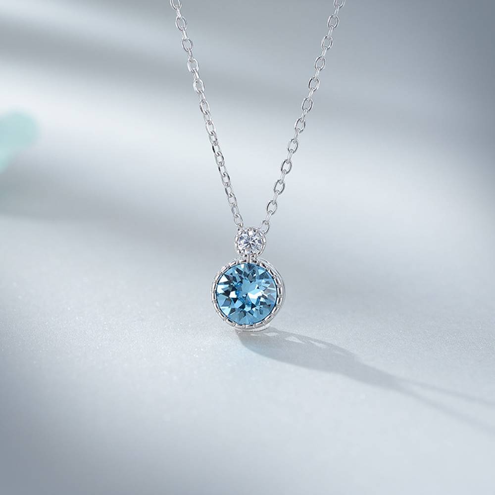 Colier din Argint Blue Crystal