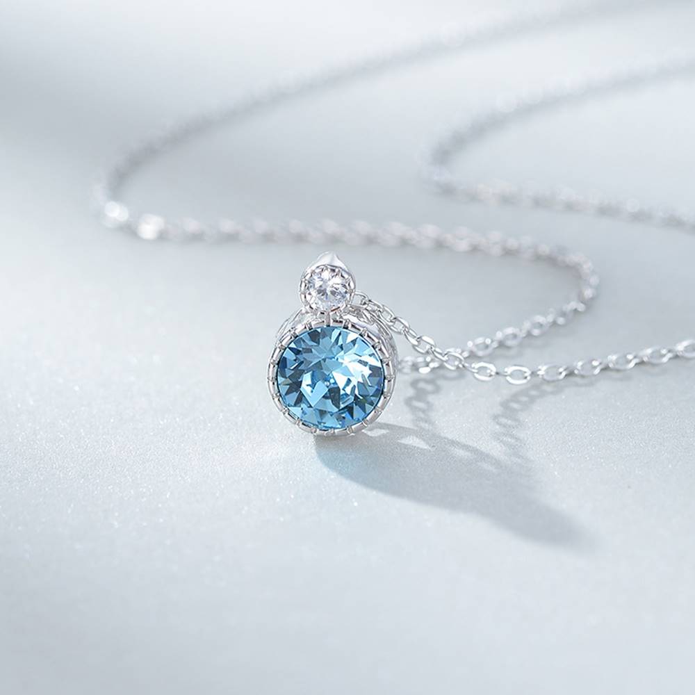 Colier din Argint Blue Crystal