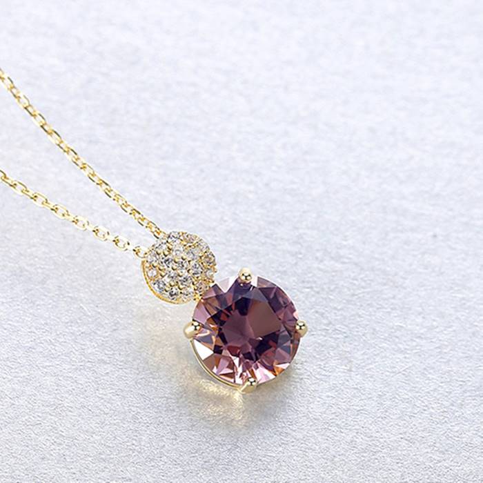 Colier din Argint Pure Amethyst