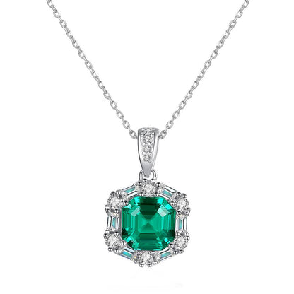 Colier din Argint Green Emerald