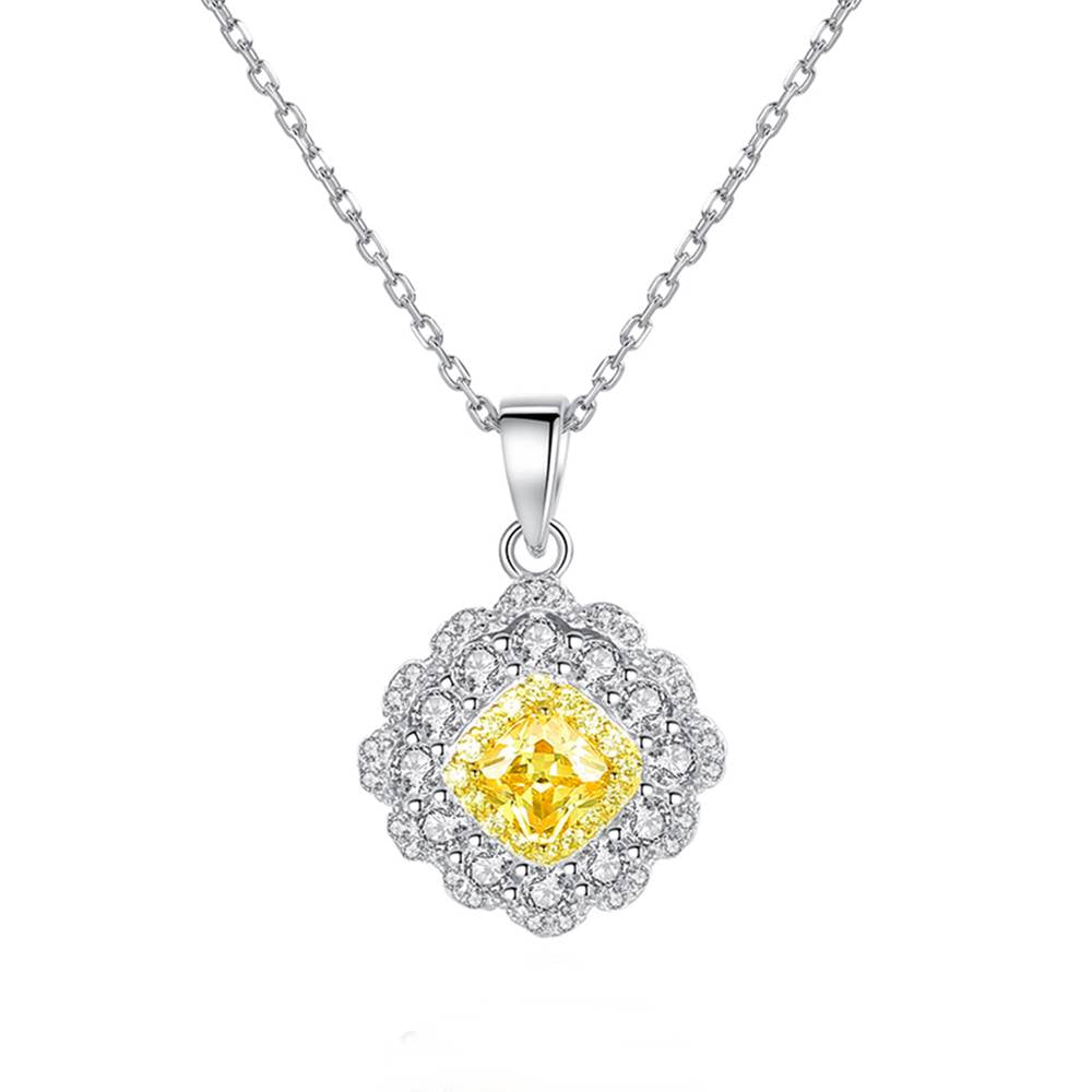 Colier din Argint Delicate Citrine