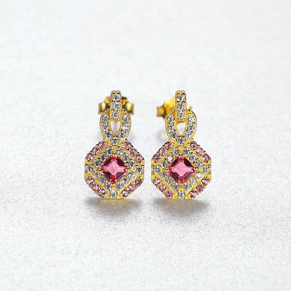 Cercei din Argint Red Florence