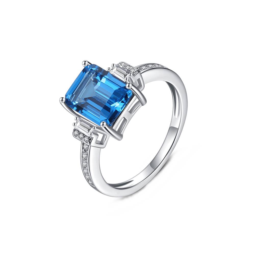 Inel din Argint Mia Blue Topaz