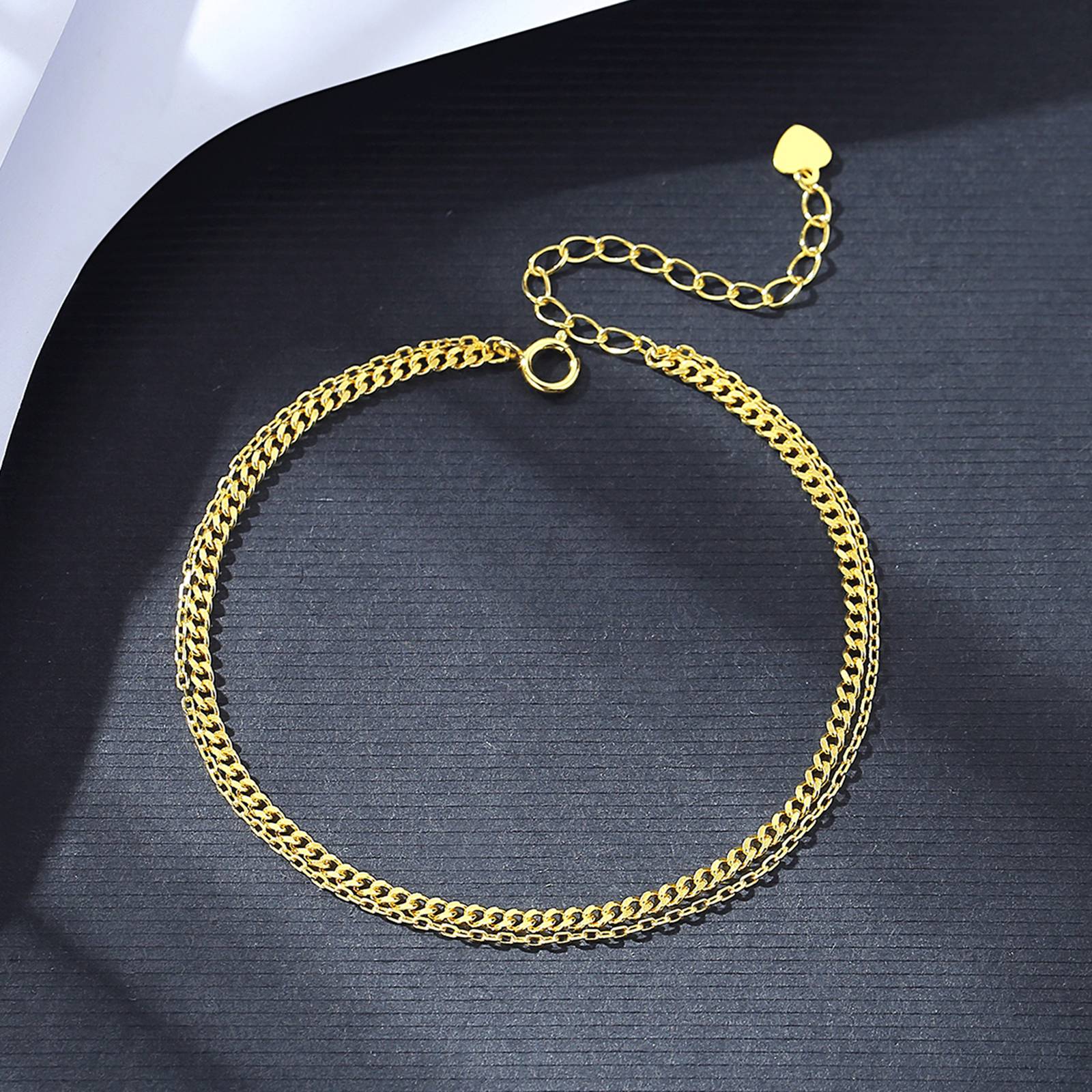 Bratara din argint dubla placata cu aur italian chain cesini cadou