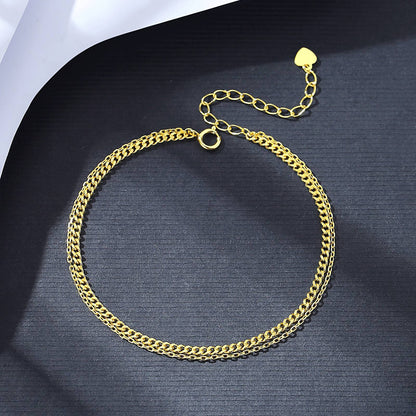 Bratara din argint dubla placata cu aur italian chain cesini cadou