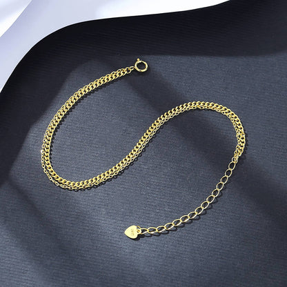 Bratara din argint dubla placata cu aur italian chain cesini femei