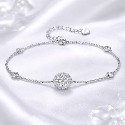 Bratara din argint eleganta rotunda cu cristale zirconiu cesini cadou