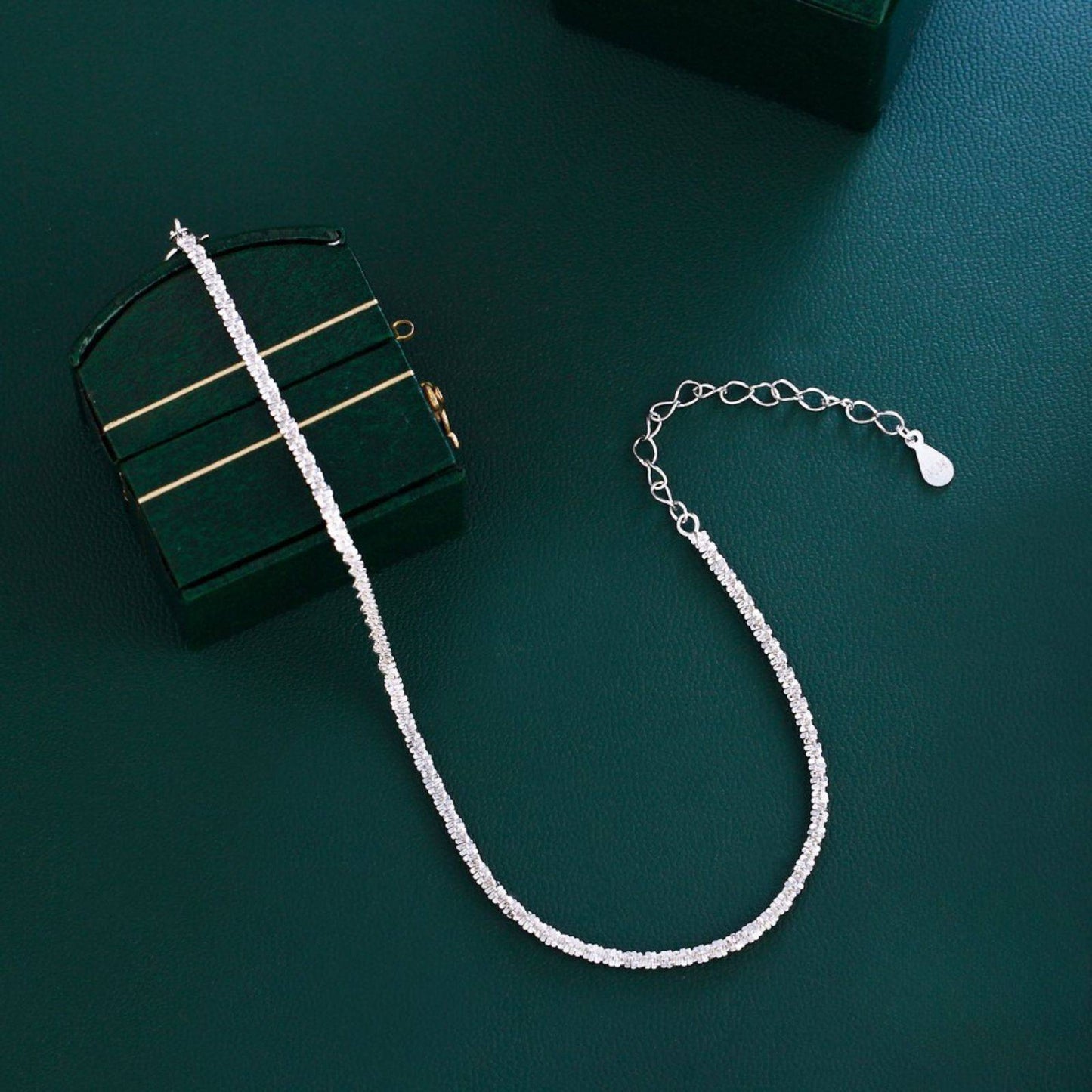 Bratara de picior din argint cauliflower simpla fara pietre cesini cadou