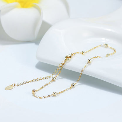 Bratara din argint de picior glezna cu bilute cesini cadou