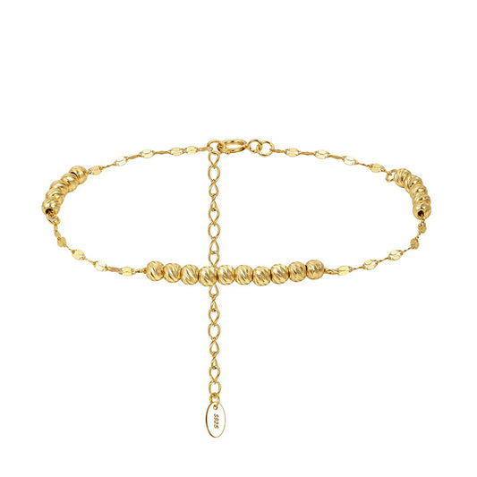 Bratara din argint placata cu aur cu bilute cesini