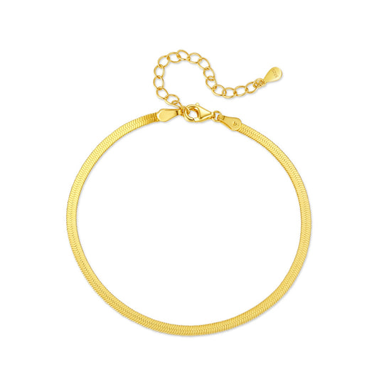 Bratara din argint placata cu aur snake chain sarpe cesini