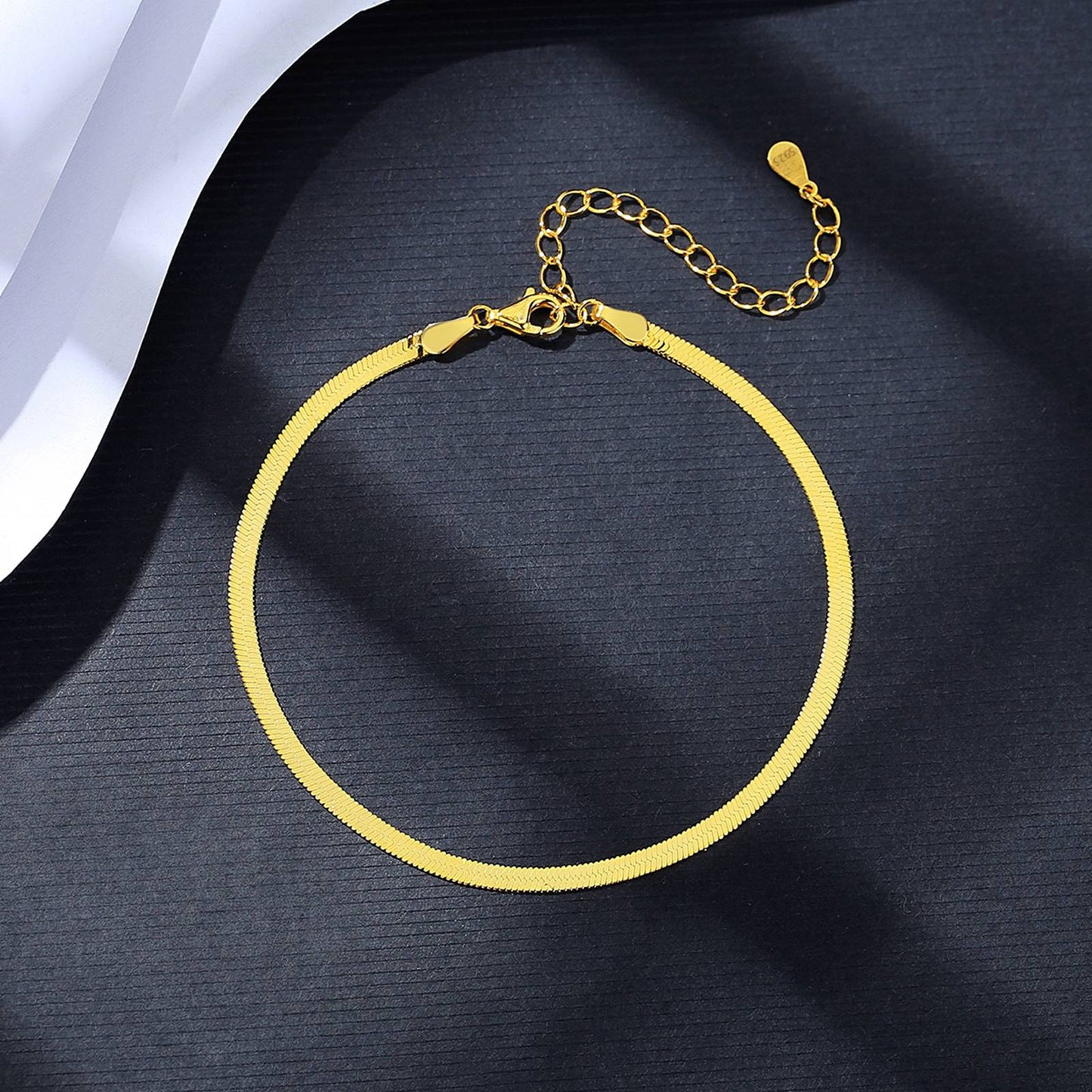 Bratara din argint placata cu aur snake chain sarpe cesini cadou