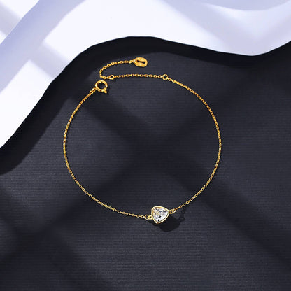 Bratara din argint placata cu aur cu cristale zirconiu cesini femei